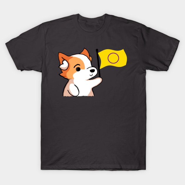 Intersex Pride - Corgi Version T-Shirt by Forsakendusk